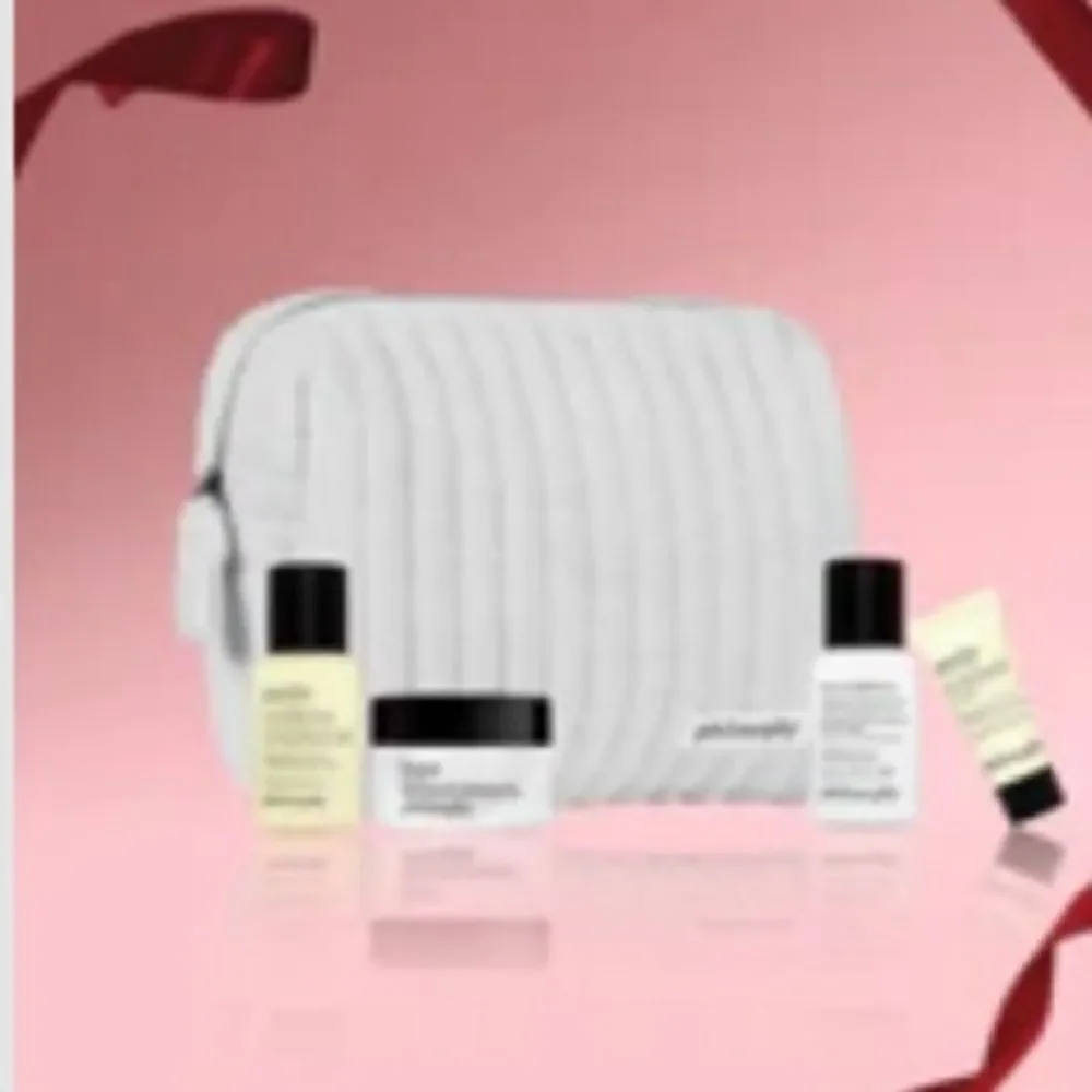 Philosophy 5 Piece Winter Skincare Routine with Quilted White Zipper Pouch